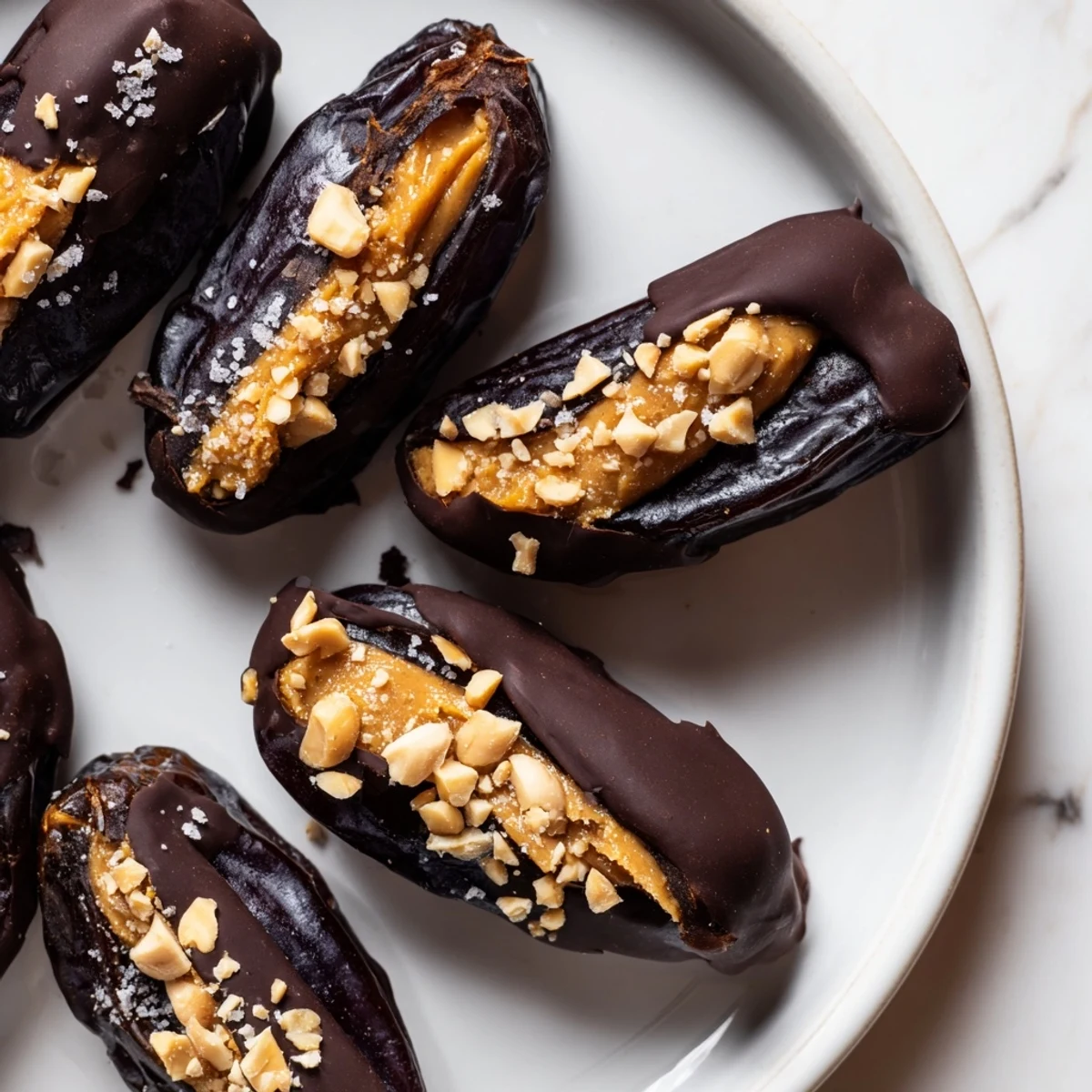 These decadent Chocolate Date Snickers, perfect handheld desserts for satisfying any sweet craving.