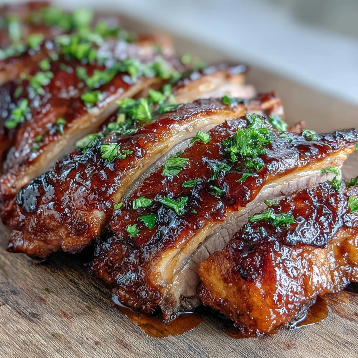 Goldbrauner Five-Spice Roast Ducks mit knuspriger Haut auf einem Holztisch präsentiert, garniert mit Sternanis und Apfelsinenspalten für ein festliches Aroma.