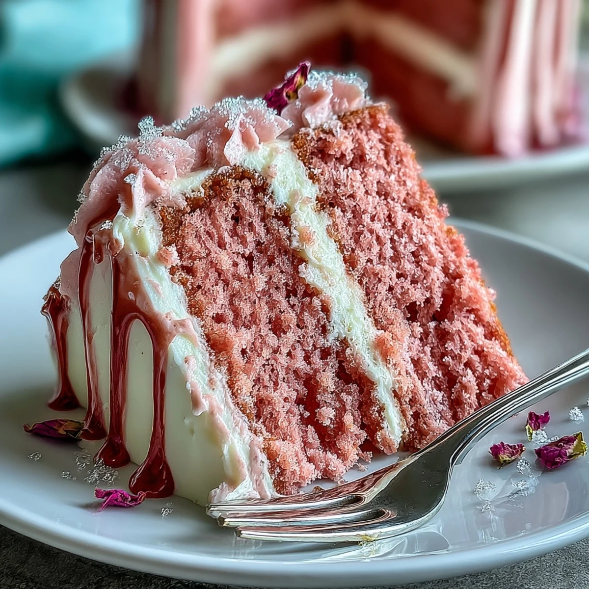 Rosé-Velvet-Torte mit Gold