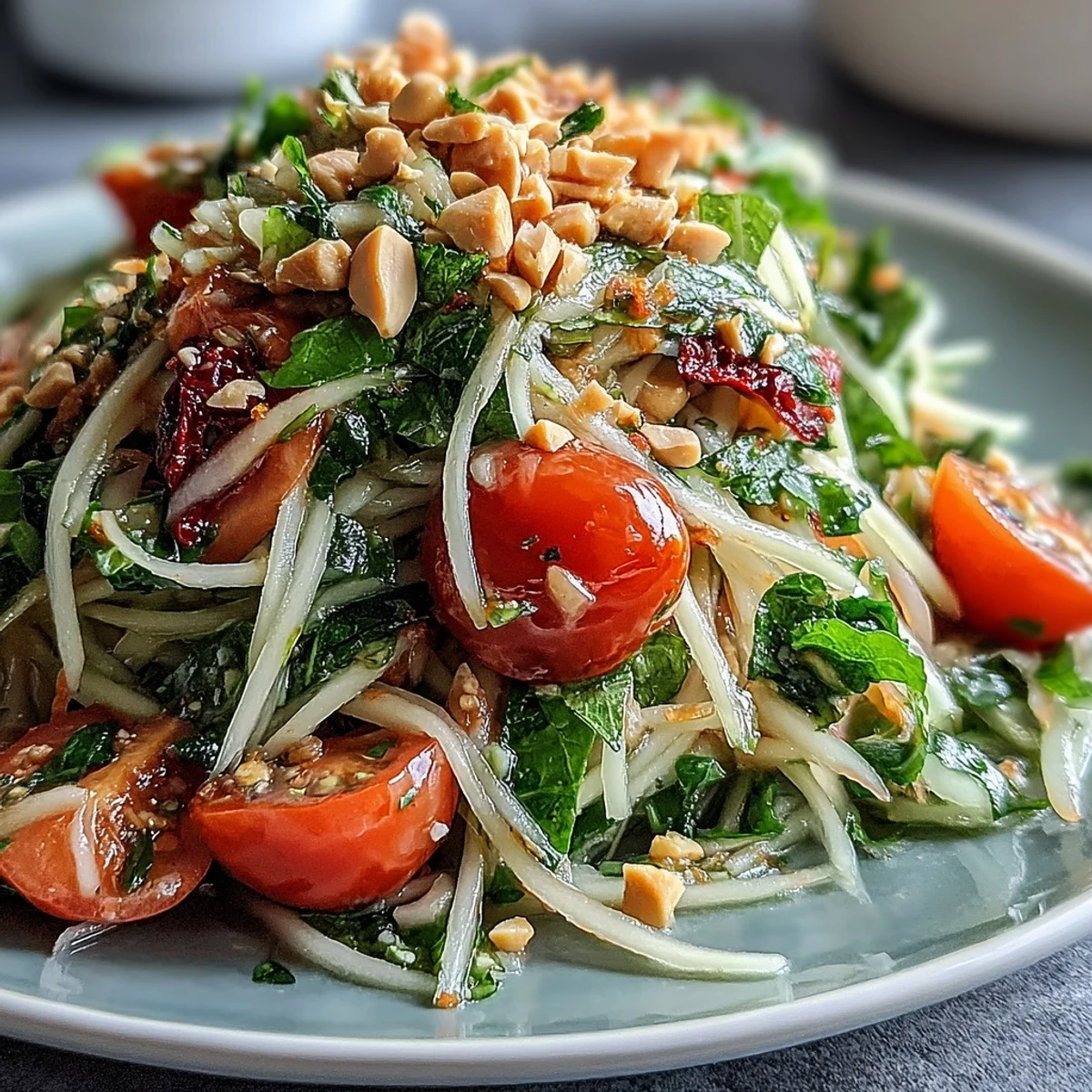 Frischer Thai-Salat mit Papaya