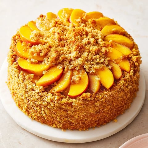 Golden-topped German apple cake with baked apples, warm spices, and buttery streusel for dessert.