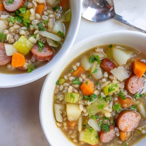 German Barley Soup Batch Cooking