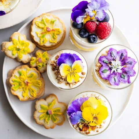 Spring Flower Dessert Tray