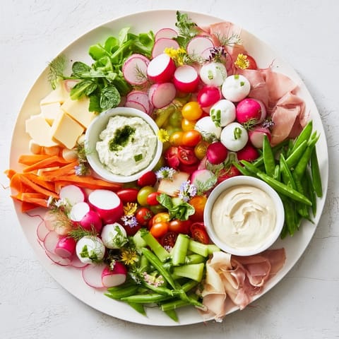 Frühlingskranz Vorspeisenplatte bunt