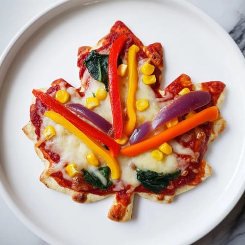 Herbstliche Ahornblatt Pizzas