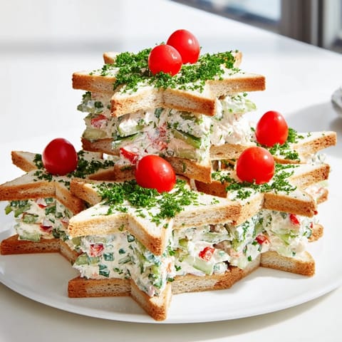 Weihnachtsbaum-Sterne Häppchen