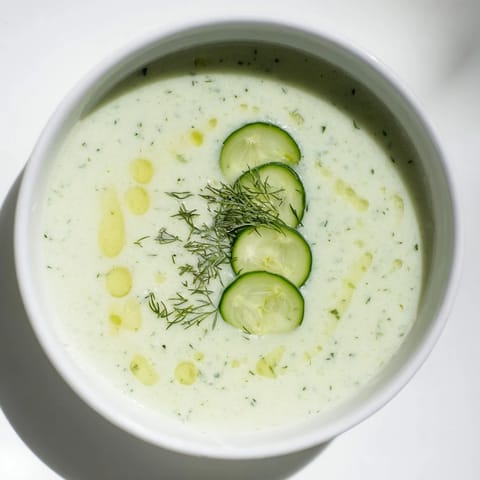 Kalte Gurken Knoblauch Suppe