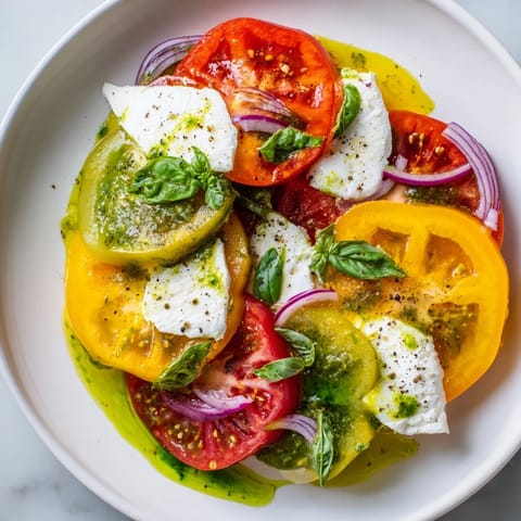 Sommer Tomaten Salat Basilikum
