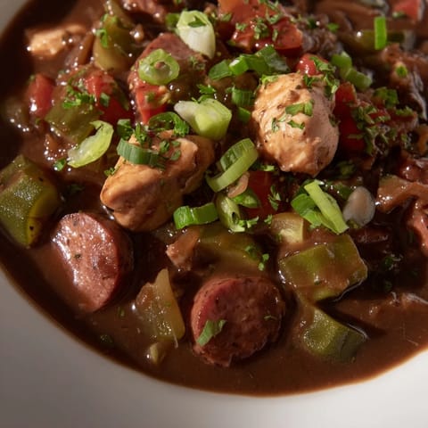 Gumbo mit Okra Huhn Wurst #174