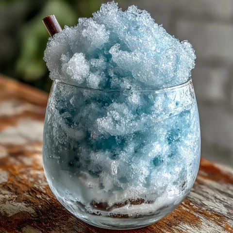 TikTok Cloud Slushie in zwei Gläsern mit heller, fluffiger Textur und sprudelnder Optik.  