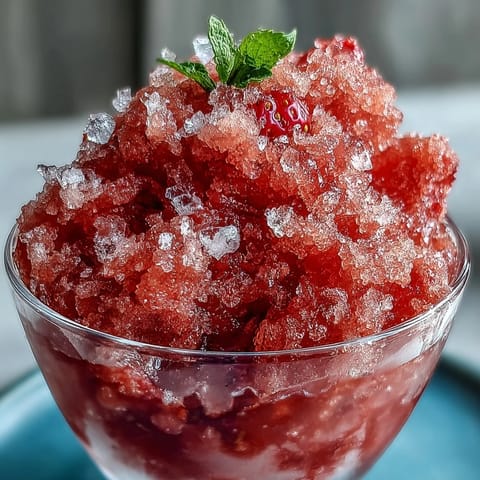 Gefrorene Erdbeer-Limonaden-Slushies: erfrischendes Dessert mit knackiger Zitrone.