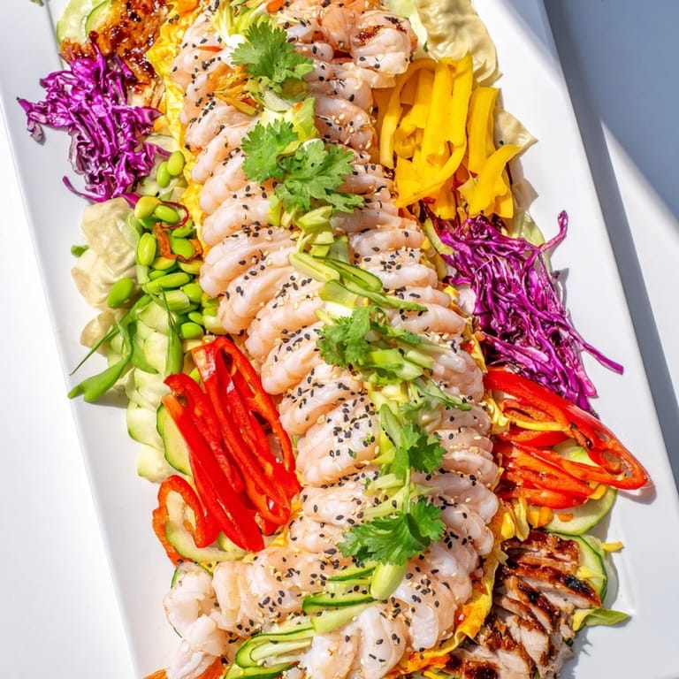 Explore the flavors of this Mighty Dragon Lunar New Year board, a vibrant Asian-inspired appetizer platter.