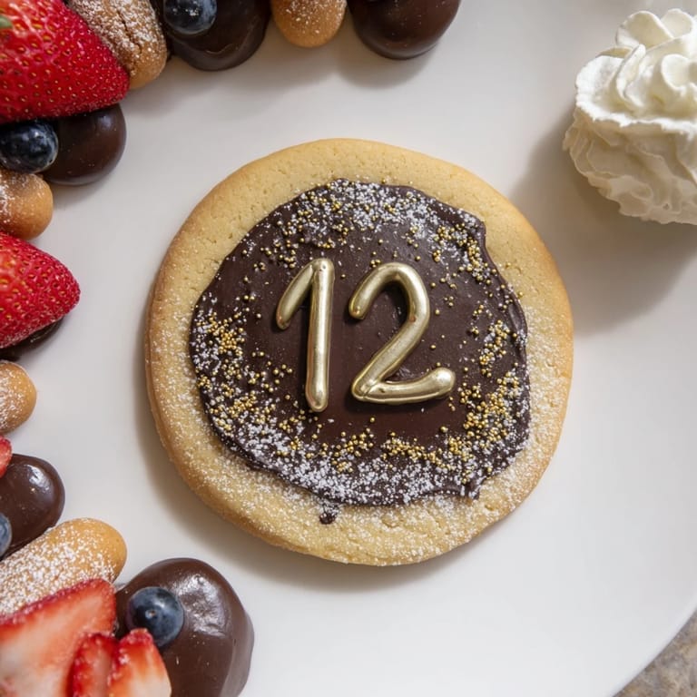 Counting down with a delicious Sparkling Clock Countdown Platter, a beautiful, festive dessert creation for a party.