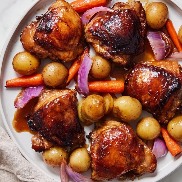 Golden-brown Maple Dijon Chicken Thighs, perfectly cooked with a flavorful sauce, ideal for any meal.