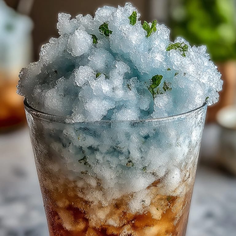 Frostiger TikTok Cloud Slushie mit zitroniger Limonade und süßer Kondensmilch.  