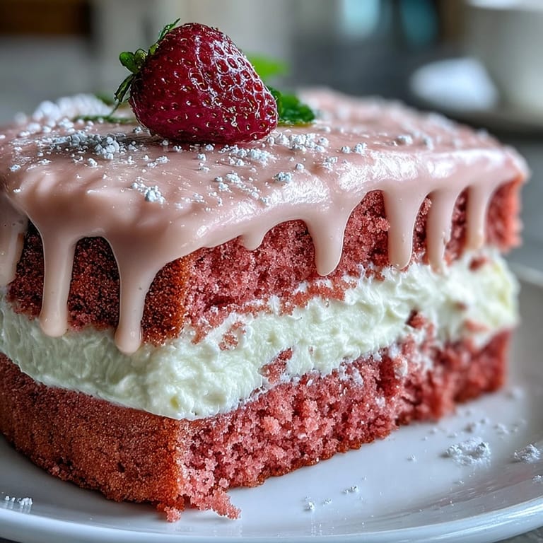 Zarter Rosé-Samt-Kuchen mit luxuriösem Gold-Drip und cremiger Frosting-Decke